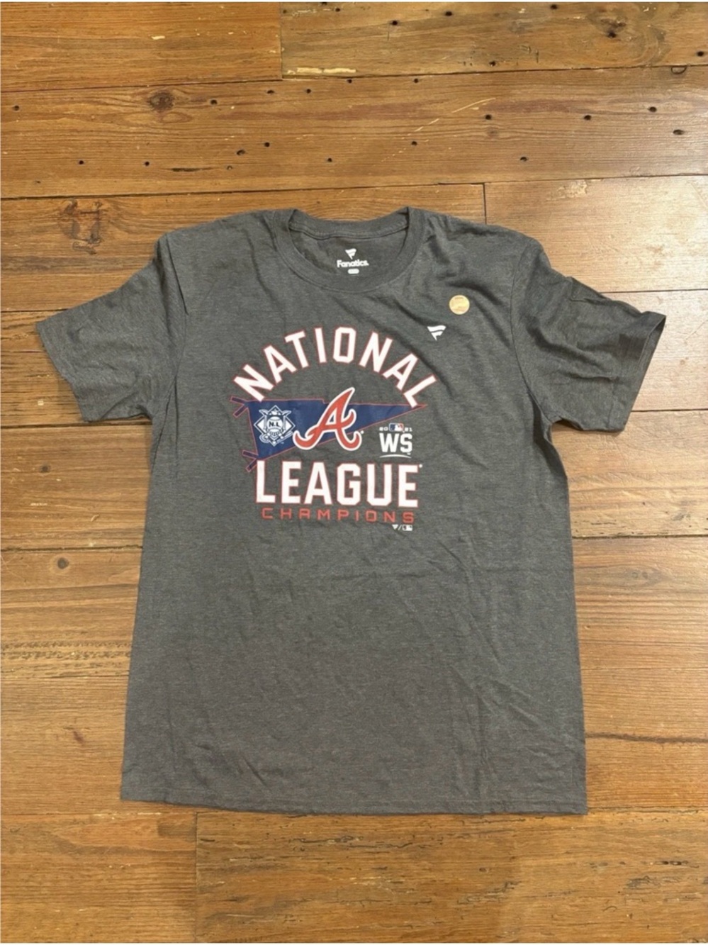 Fanatics Gray Atlanta Braves National League Champions Tee